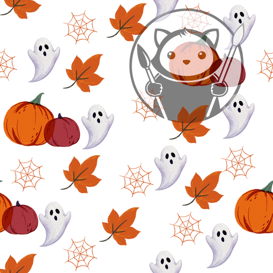 Next Level Sheet - Printed Acrylic and Plywood - Ghosts and Pumpkins Pattern