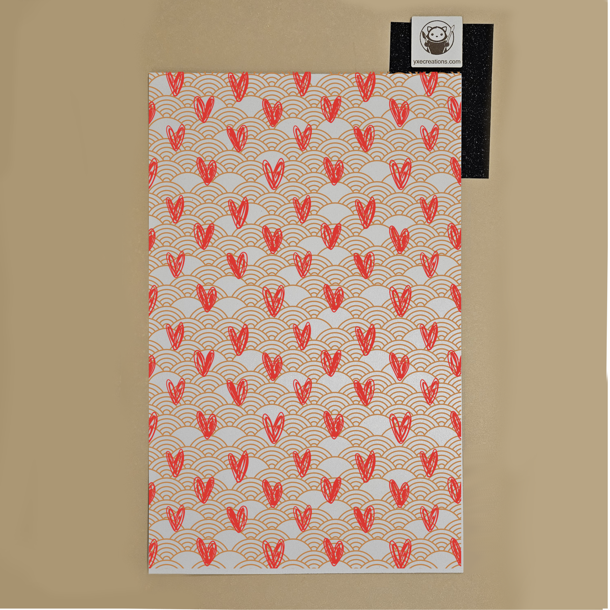 Next Level Sheet - Printed Acryic and Plywood Sheets - Hand-Drawn Hearts - Preview