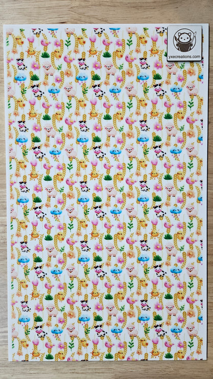 Happy Farm Printed on White Acrylic