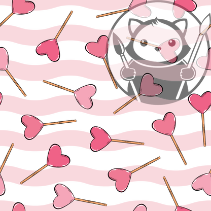 Next Level Sheet - Printed Acrylic and - Hearts and Lolipops - Pattern