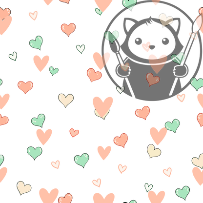 Next Level Sheet - Printed Acrylic and - Heaerts Hearts - Pattern