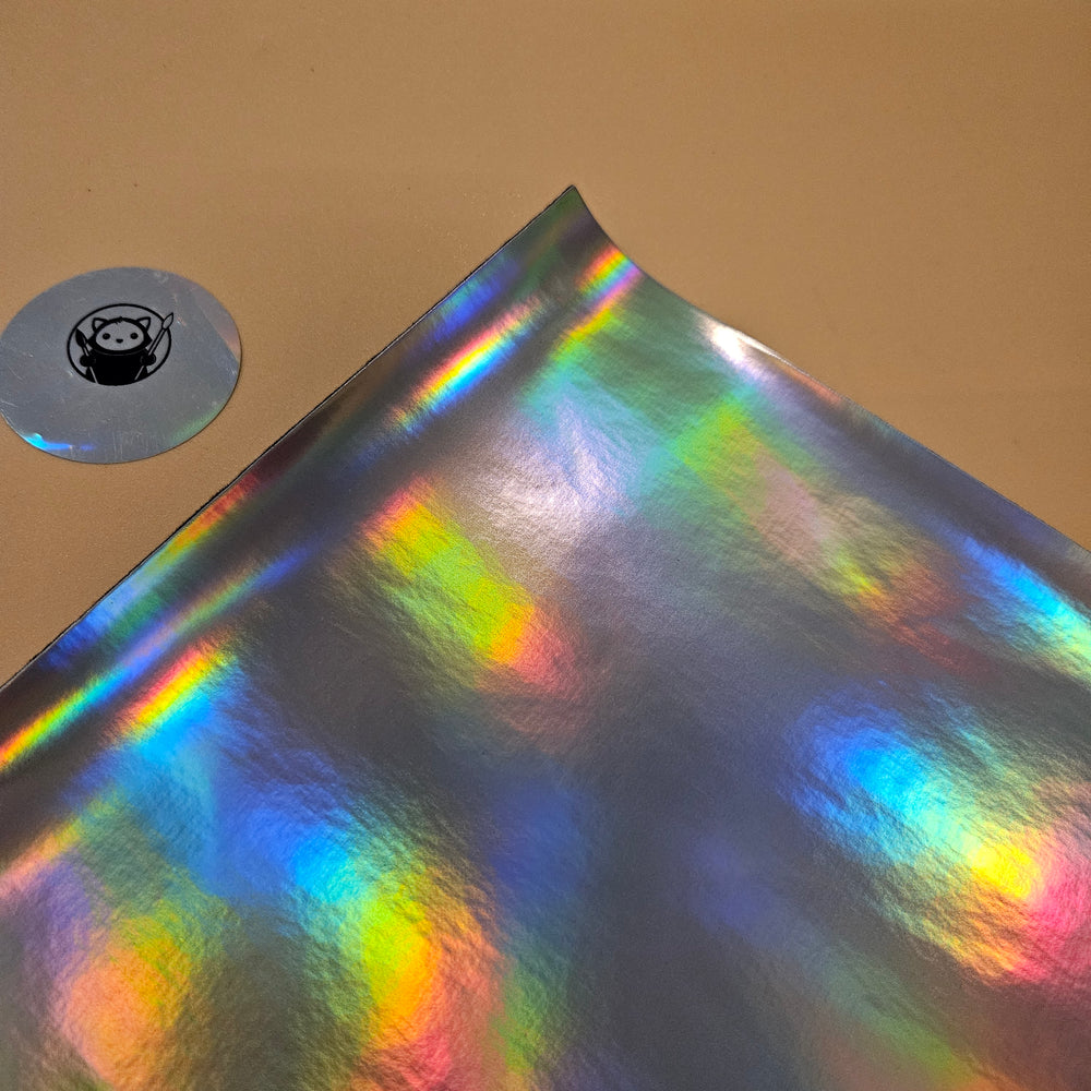 Holographic - Engraves Black - Leatherette Sheet – PU Material -  Corner