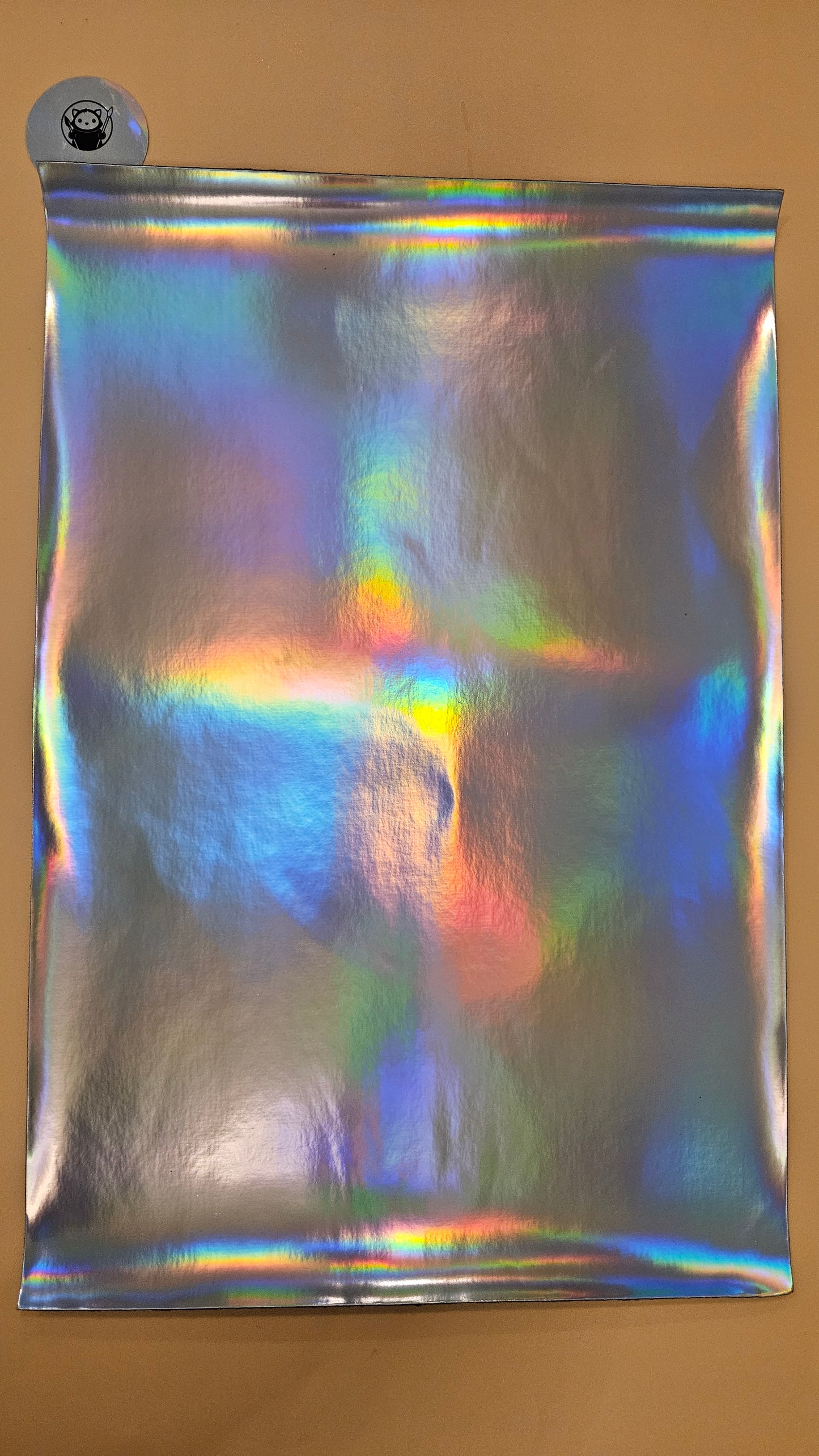Holographic - Engraves Black - Leatherette Sheet – PU Material -  Sheet