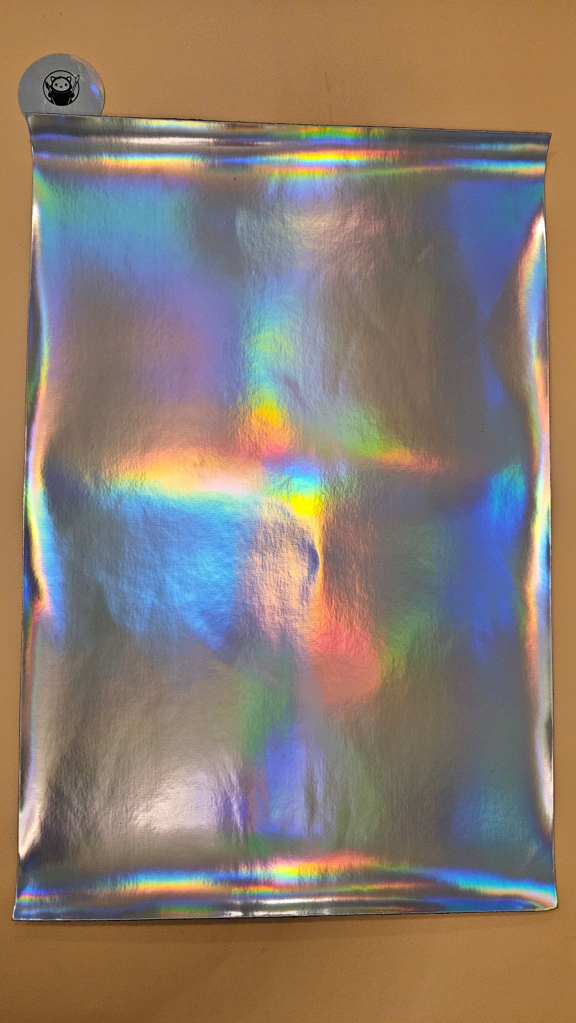 Holographic - Engraves Black - Leatherette Sheet – PU Material -  Sheet