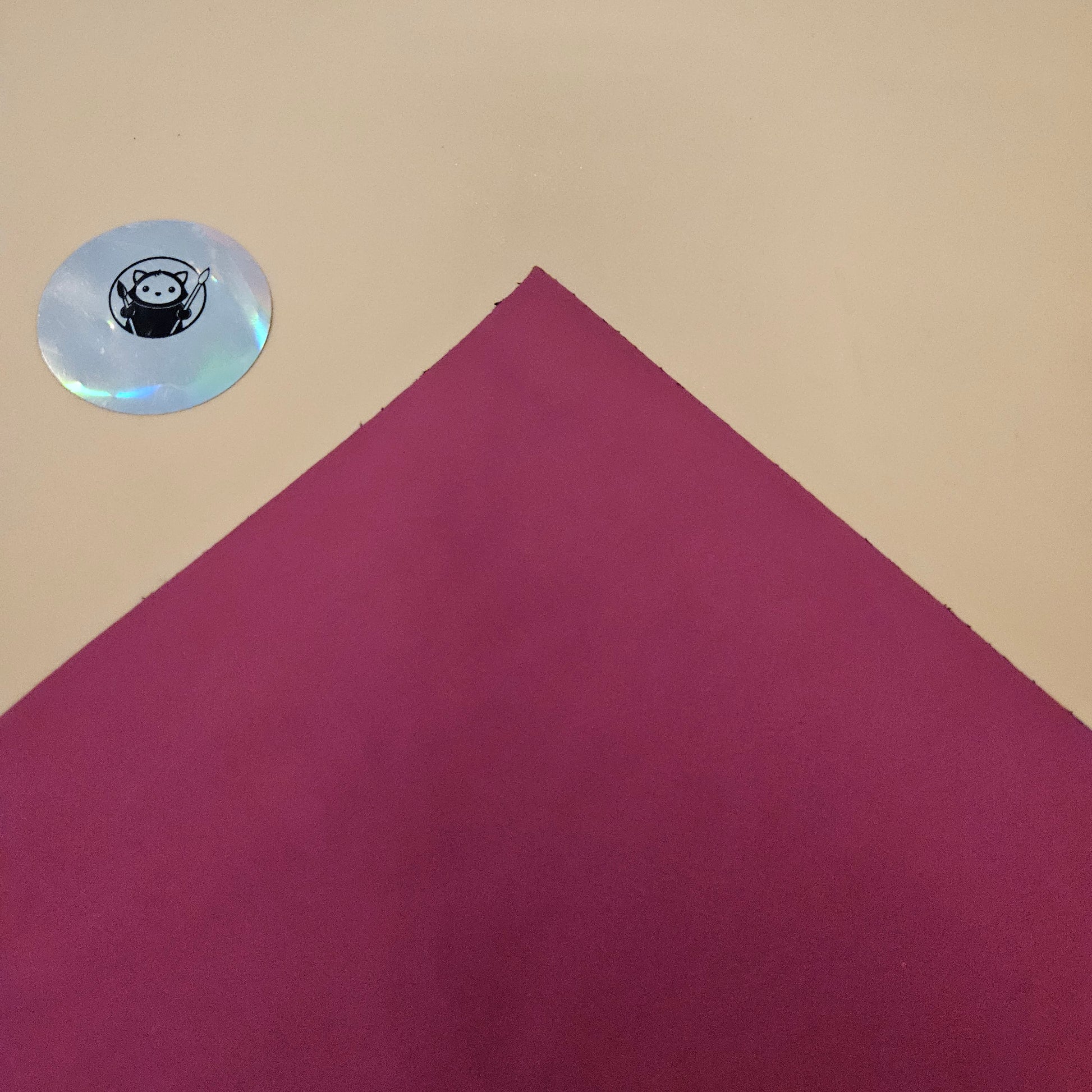 Hot Pink - Engraves Black - Leatherette Sheet – PU Material - Corner