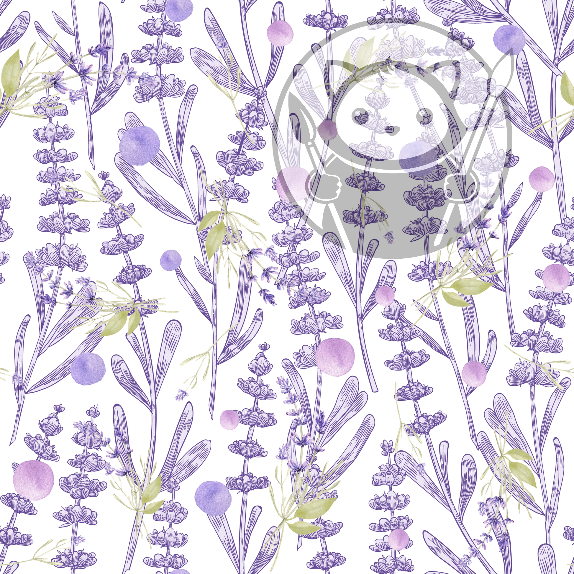 Next Level Sheet - Printed Acrylic and Plywood - Lavender Stalks Pattern