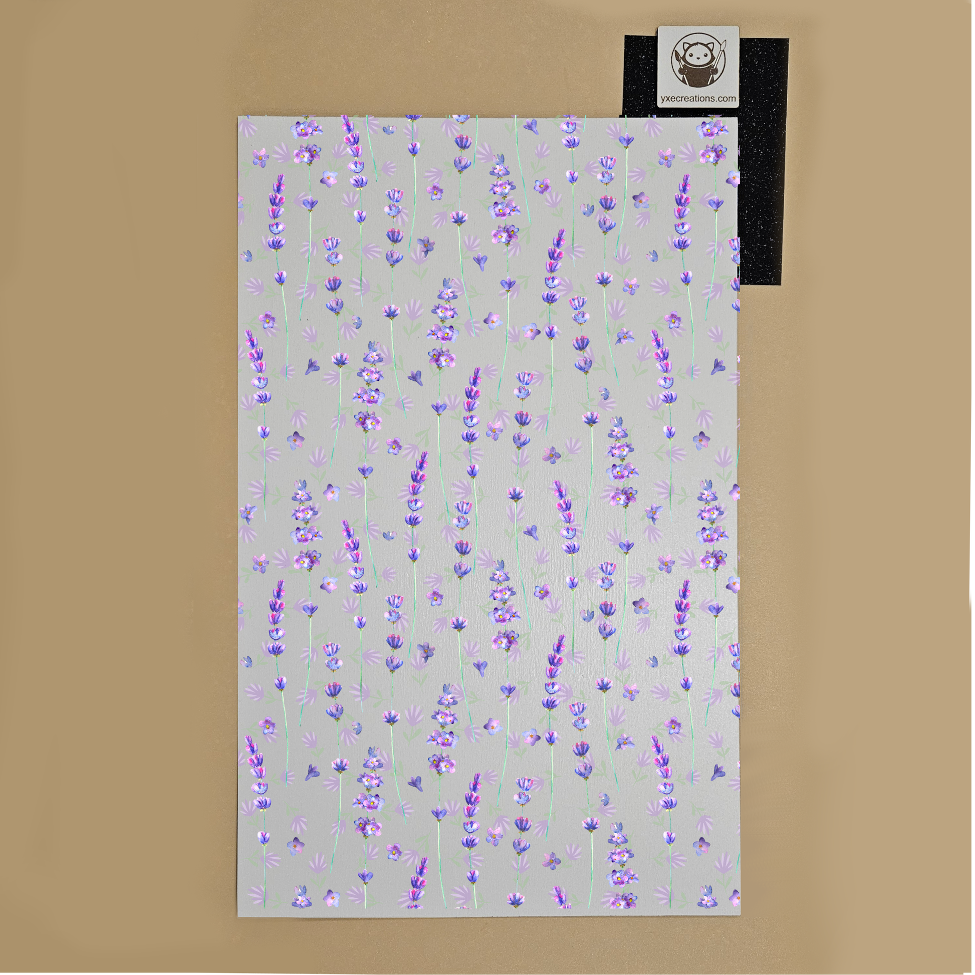Next Level Sheet - Printed Acrylic and Plywood - Lavender Stalks Preview