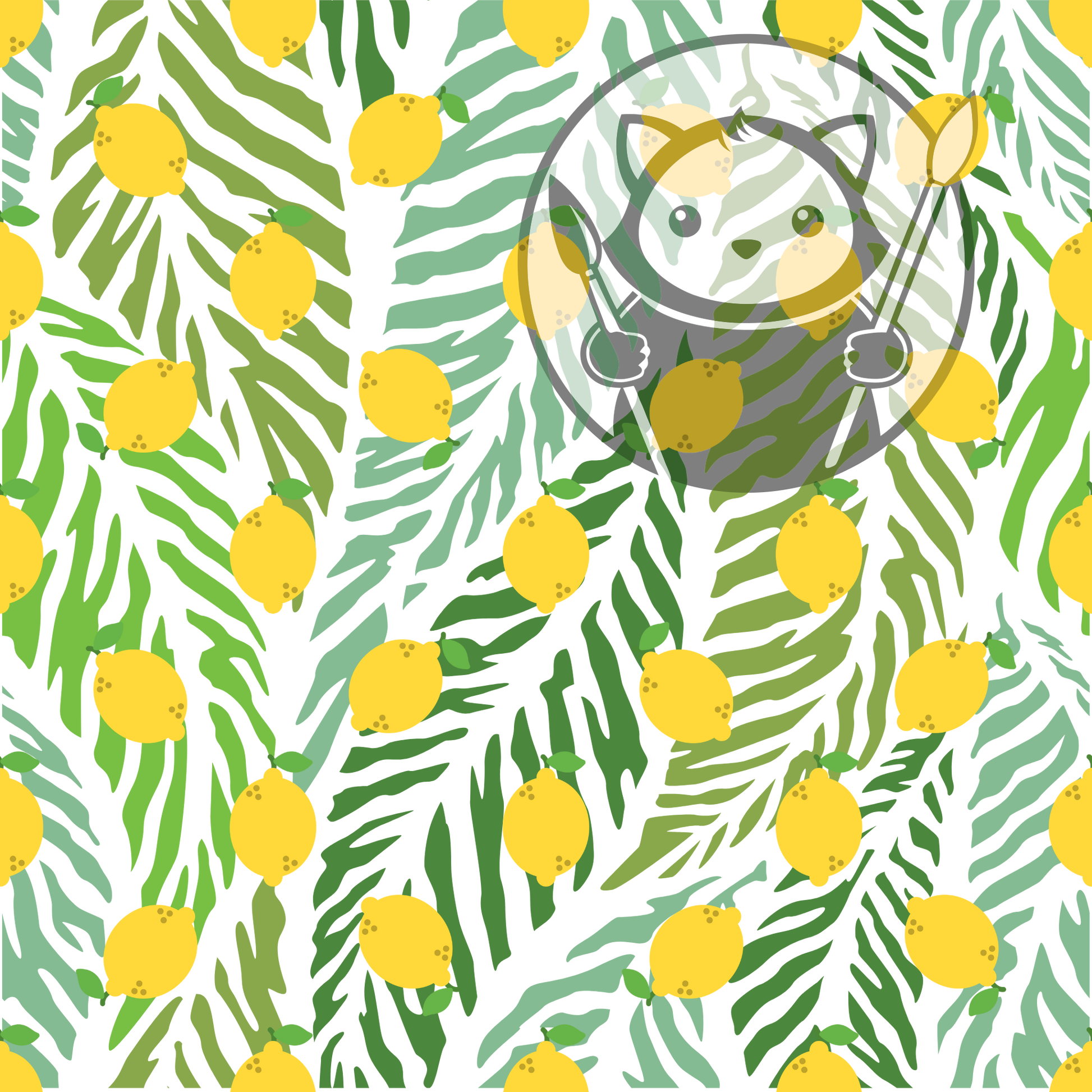 Next Level Sheet - Printed Acrylic and Plywood - Lemon Pattern