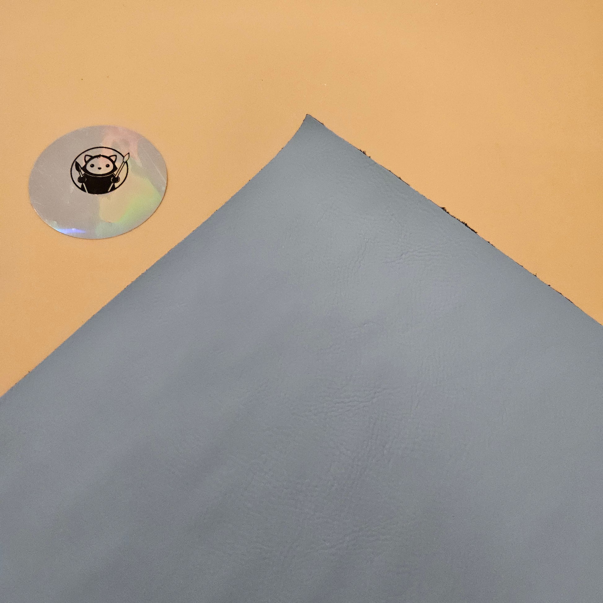 Light Blue - Engraves Black - Leatherette Sheet – PU Material - Corner