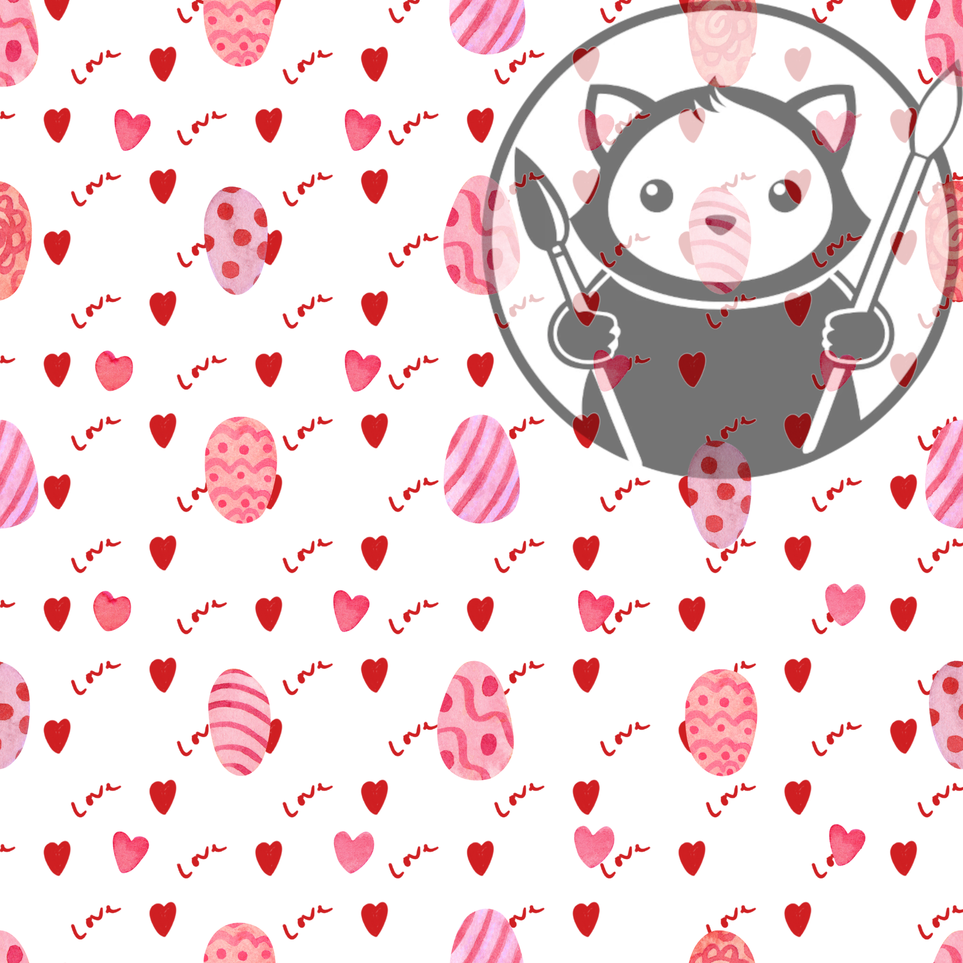 Next Level Sheet - Printed Acrylic and - LOve Eggs  - Pattern