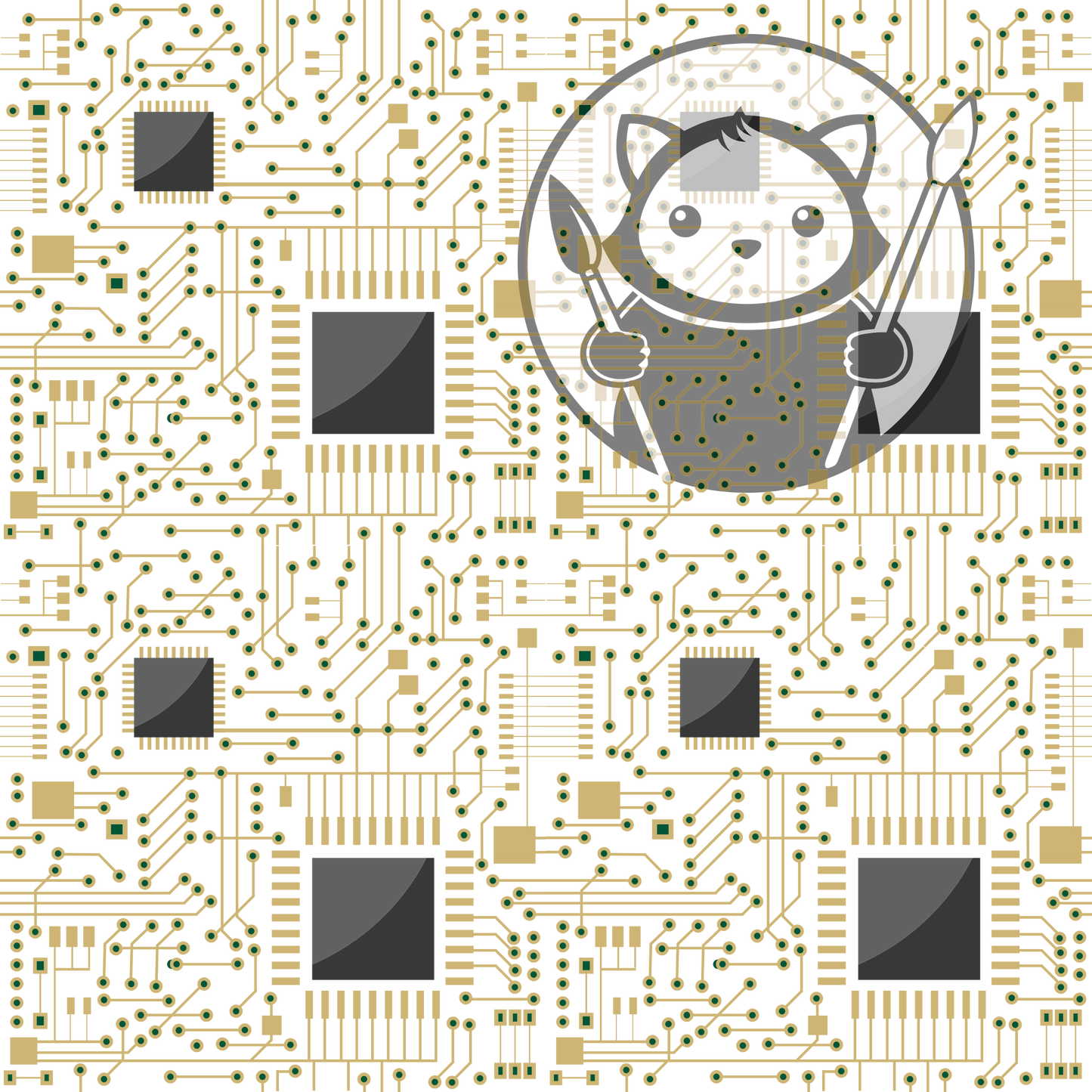 Next Level Sheet - Printed Acrylic and Plywood - Microchip Pattern