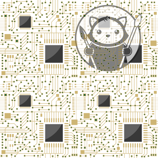 Next Level Sheet - Printed Acrylic and Plywood - Microchip Pattern