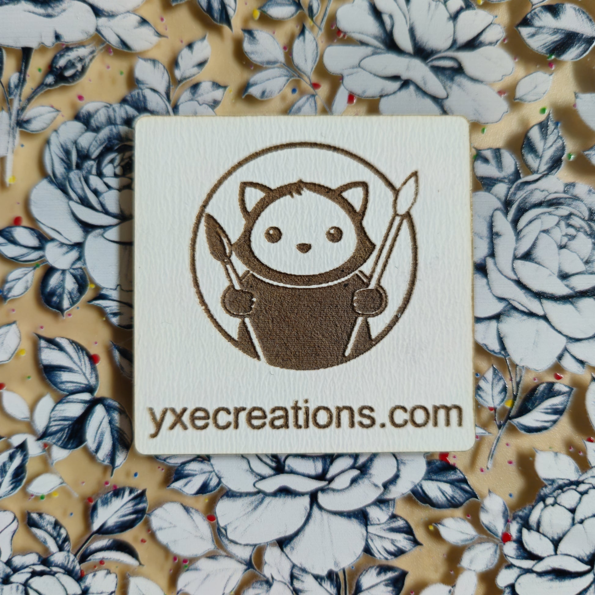 Patterned sheet with Monochrome Roses Close Up Preview for laser cutting and craft on a beige background "Next Level Sheet"