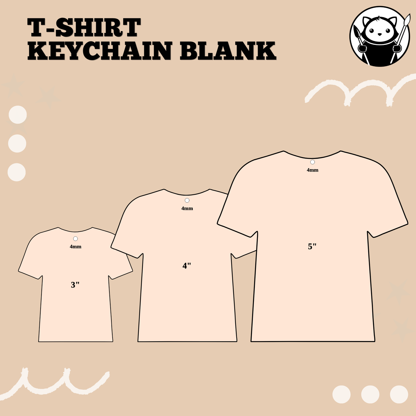 Keychain Blank - T-Shirt | Acrylic & Sublimation Plywood Blanks