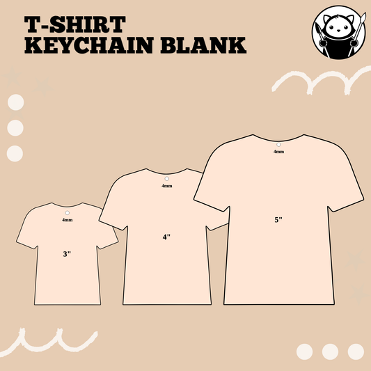 Keychain Blank - T-Shirt | Acrylic & Sublimation Plywood Blanks