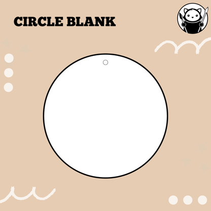 Keychain Blank - Circle Keychain | Acrylic & Sublimation Plywood Blanks