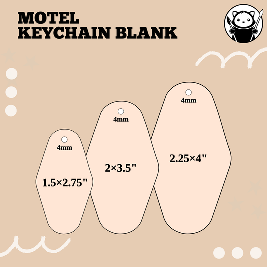 Keychain Blank - Motel Keychain | Acrylic & Sublimation Plywood Blanks