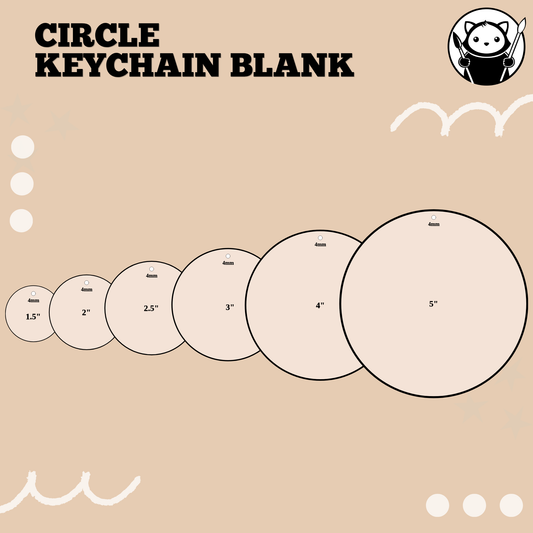 Keychain Blank - Circle Keychain | Acrylic & Sublimation Plywood Blanks