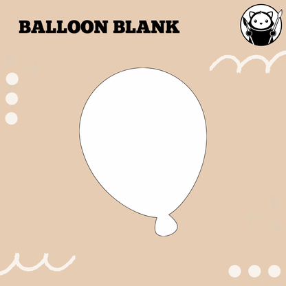 Ready-to-Paint Primed MDF Blank - Balloon