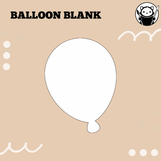 Ready-to-Paint Primed MDF Blank - Balloon
