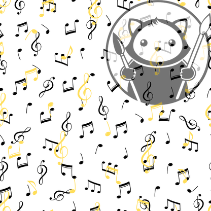 Next Level Sheet - Printed Acrylic and Plywood Sheets - Music Music - Pattern