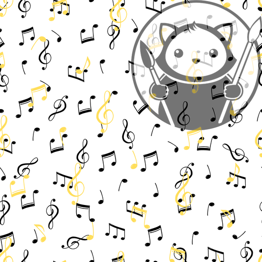 Next Level Sheet - Printed Acrylic and Plywood Sheets - Music Music - Pattern