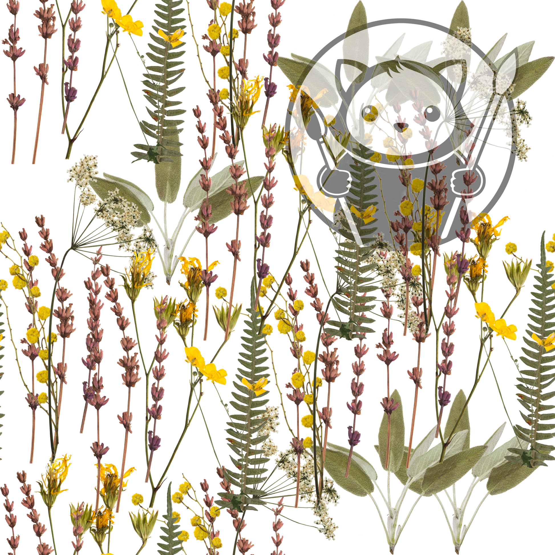 Next Level Sheet - Printed Acrylic and Plywood - Herb Garden Pattern