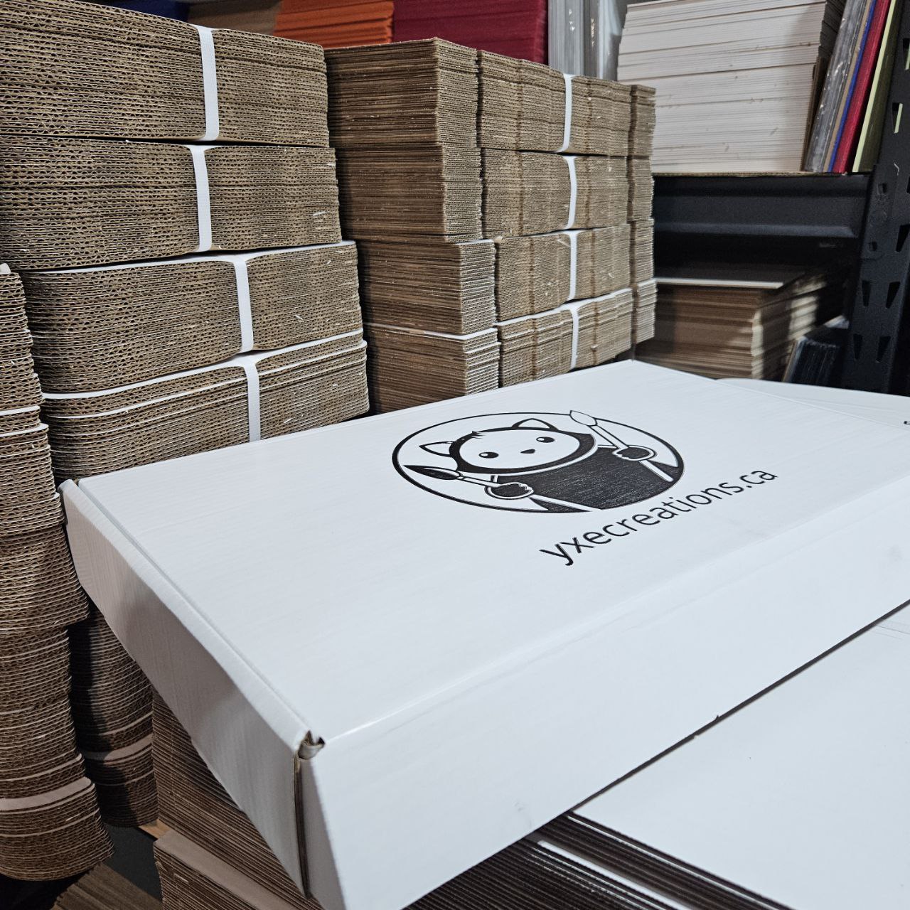 New printed mailer boxes for yxe creations craft hub