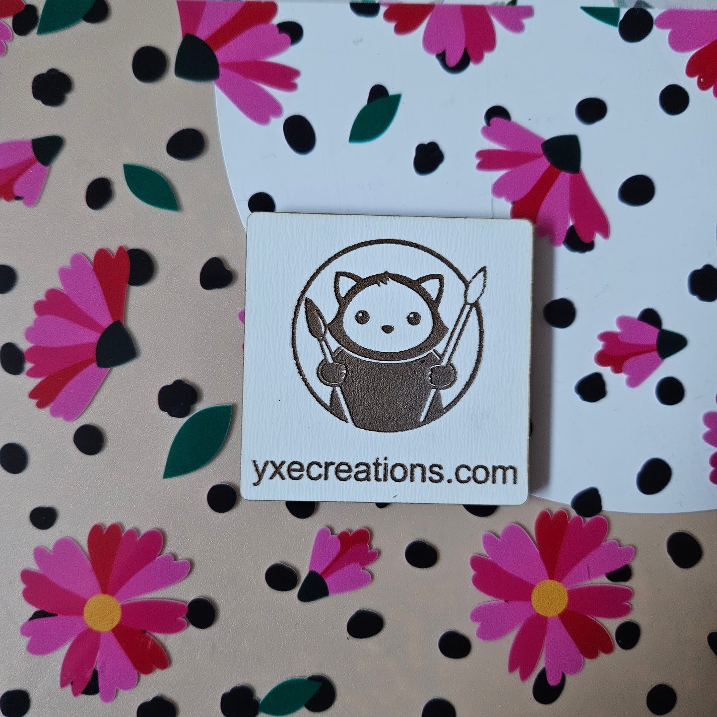 Next Level Sheet - Printed Acrylic and Plywood - Dots and Pink  Flowers