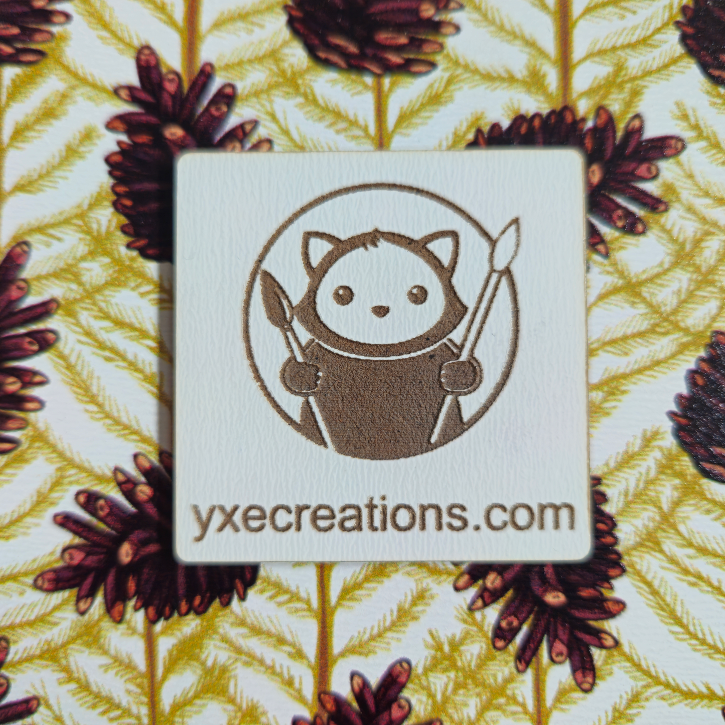 Next Level Sheet - Printed Acrylic and Plywood - Pinecones