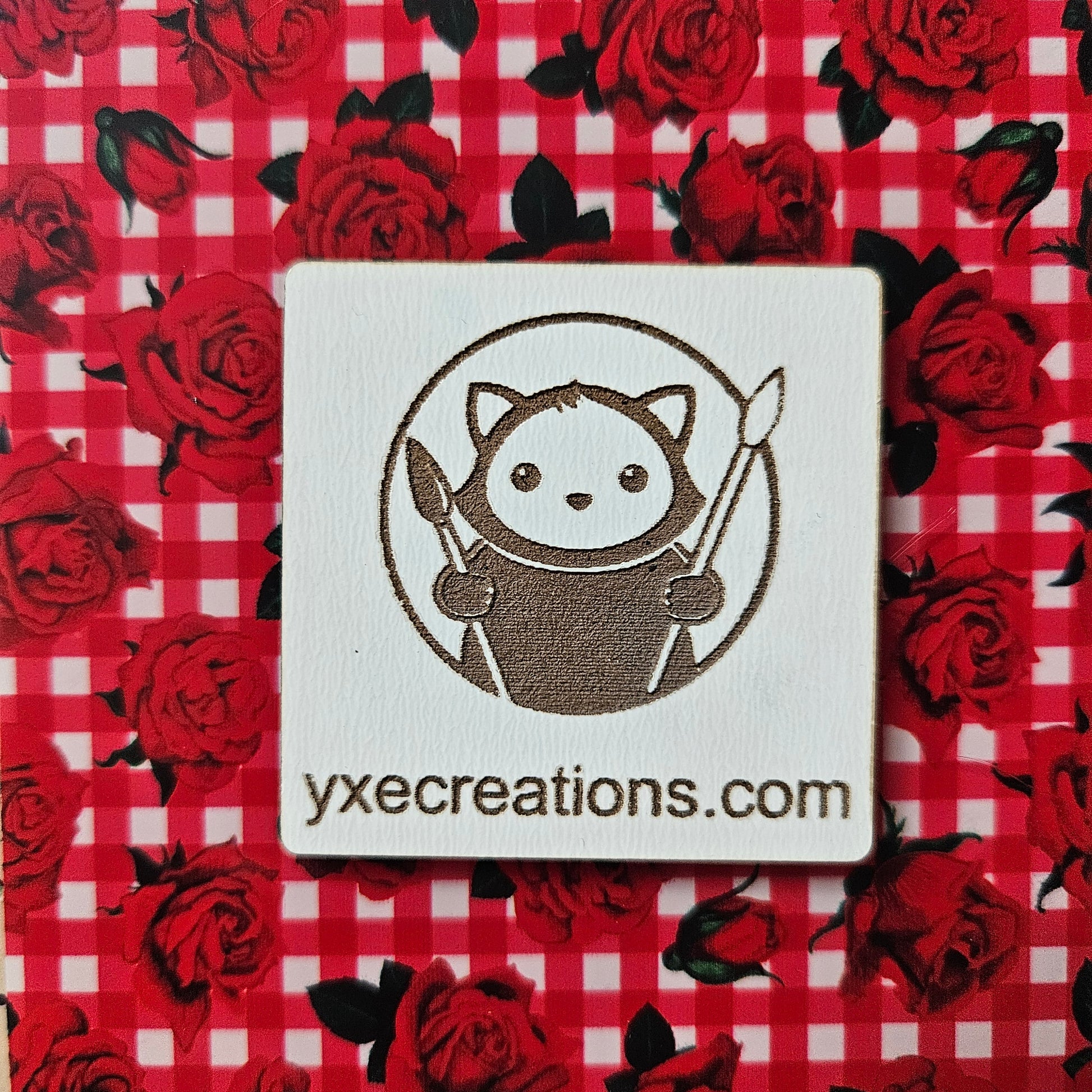Next Level Sheet - Printed Acrylic and Plywood - Roses and Plaid Close Up