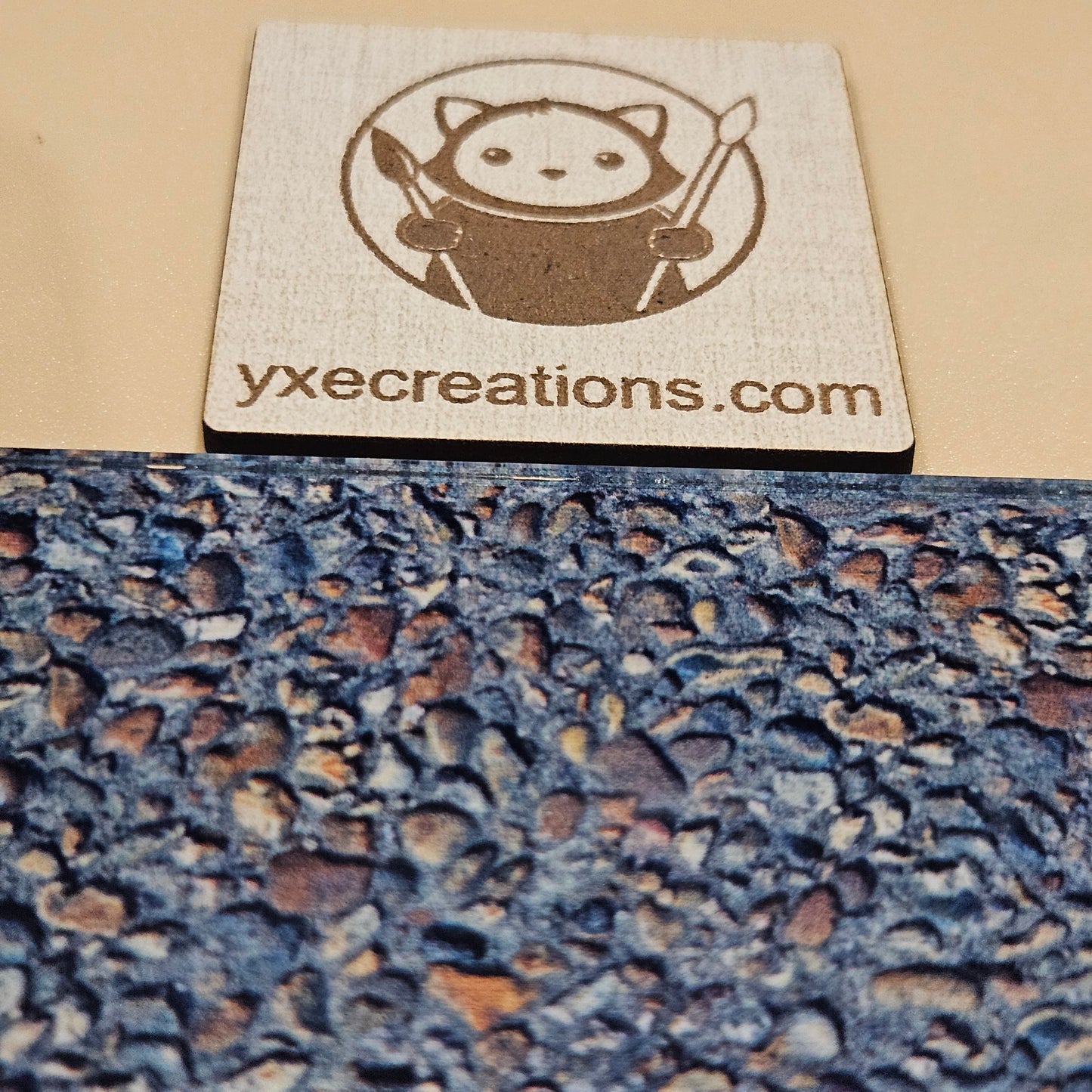 Next Level Sheet - Printed Acrylic and Plywood Sheets -Concrete with Big Gravel Horizontal