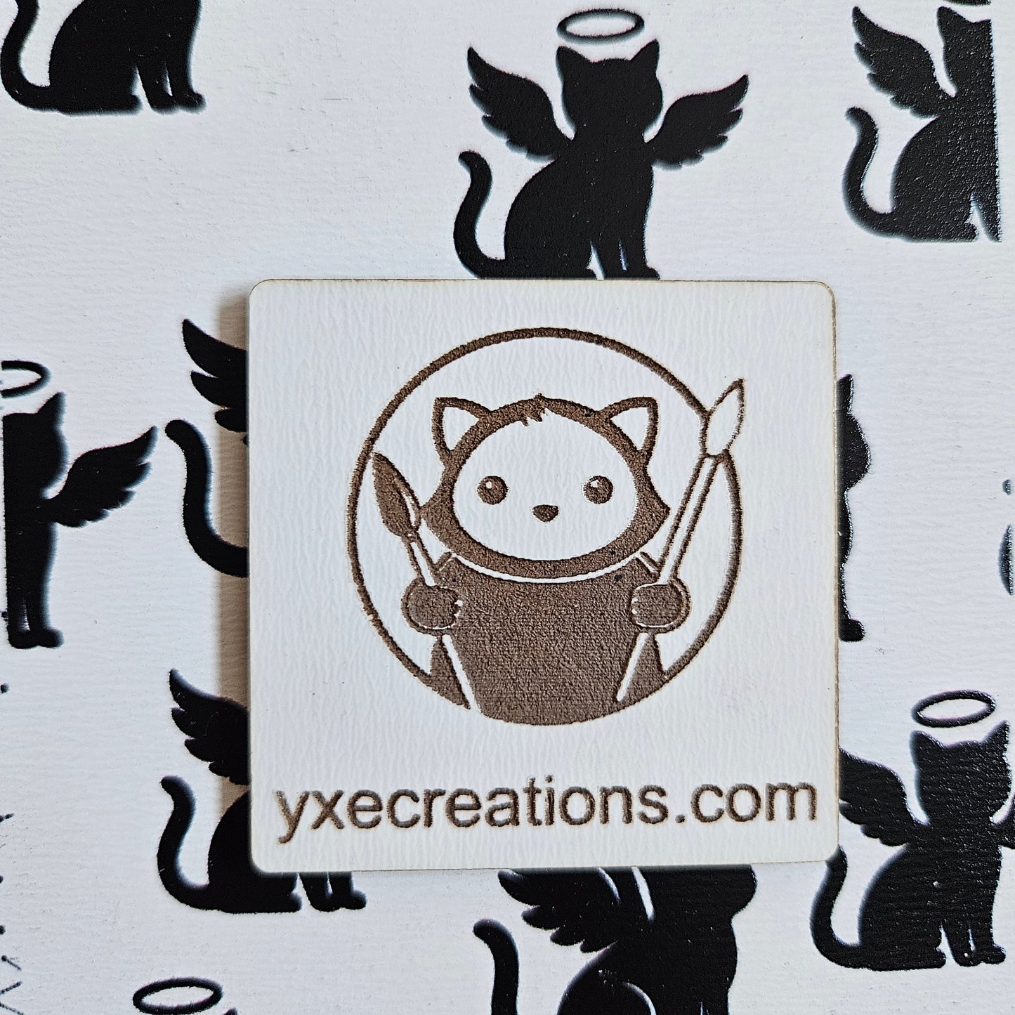 Next Level Sheet - Printed Acrylic and Plywood Sheets - Angel Cats - Close Up