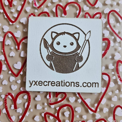 Next Level Sheet - Printed Acrylic and Plywood Sheets - Big Red Hearts - Close Up