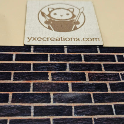 Next Level Sheet - Printed Acrylic and Plywood Sheets - Black Bricks with Yellow Horizontal