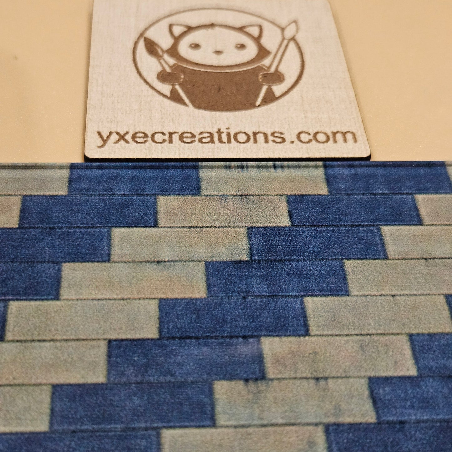 Next Level Sheet - Printed Acrylic and Plywood Sheets - Black and White Bricks Horizontal