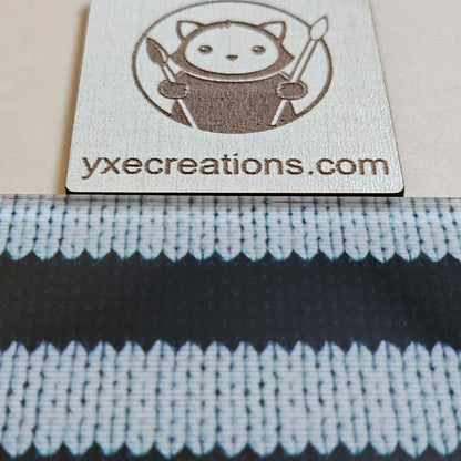 Next Level Sheet - Printed Acrylic and Plywood Sheets - Black and White Knitted Horizontal