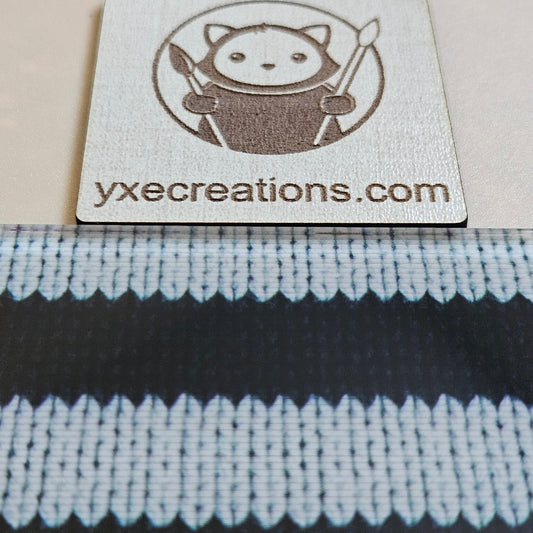 Next Level Sheet - Printed Acrylic and Plywood Sheets - Black and White Knitted Horizontal