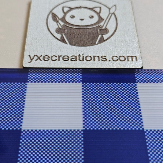 Next Level Sheet - Printed Acrylic and Plywood Sheets - Blue Plaid Horizontal