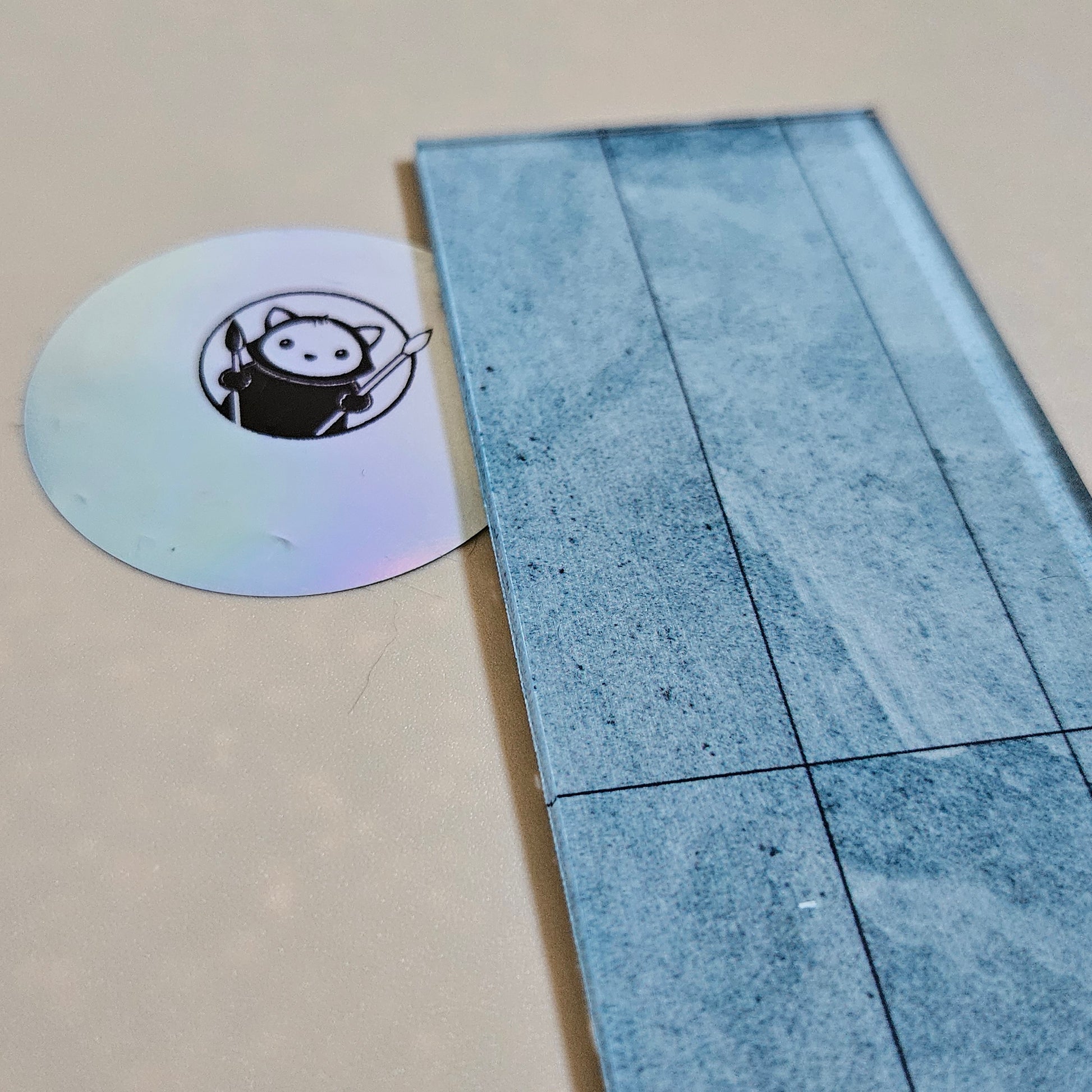 Next Level Sheet - Printed Acrylic and Plywood Sheets - Concrete Pads Close Up