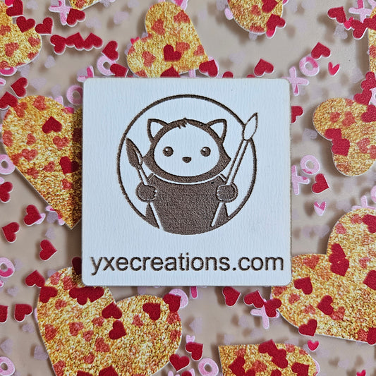 Next Level Sheet - Printed Acrylic and Plywood Sheets - Gold and Red Hearts - Close Up