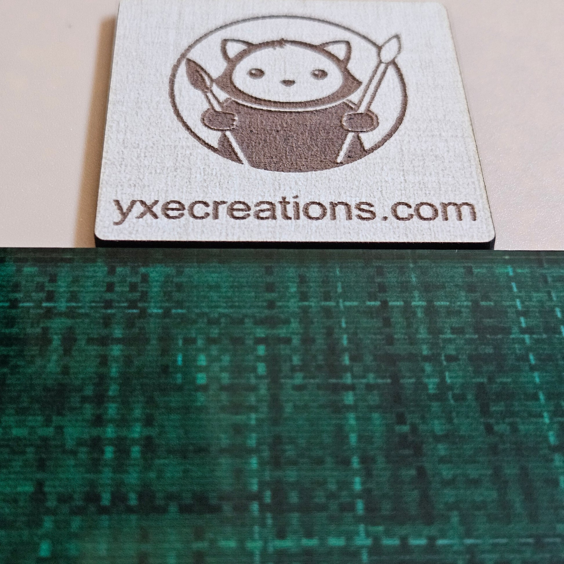 Next Level Sheet - Printed Acrylic and Plywood Sheets - Green Canvas Horizontal