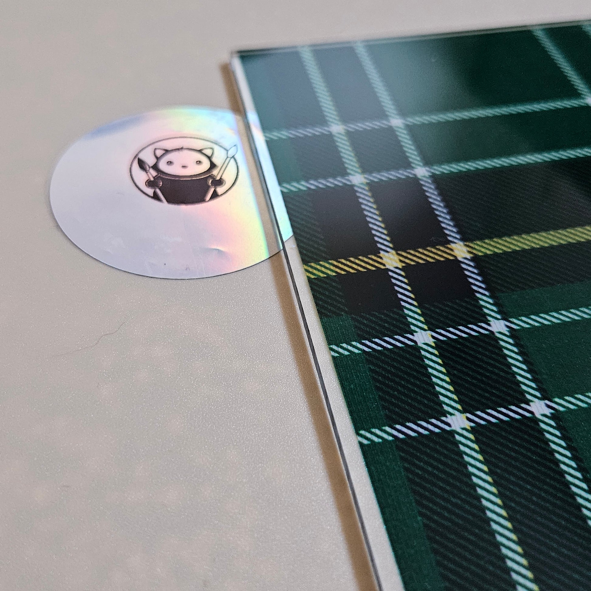 Next Level Sheet - Printed Acrylic and Plywood Sheets - Green Plaid Close Up