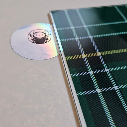 Next Level Sheet - Printed Acrylic and Plywood Sheets - Green Plaid Close Up