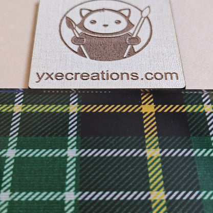 Next Level Sheet - Printed Acrylic and Plywood Sheets - Green Plaid Horizontal