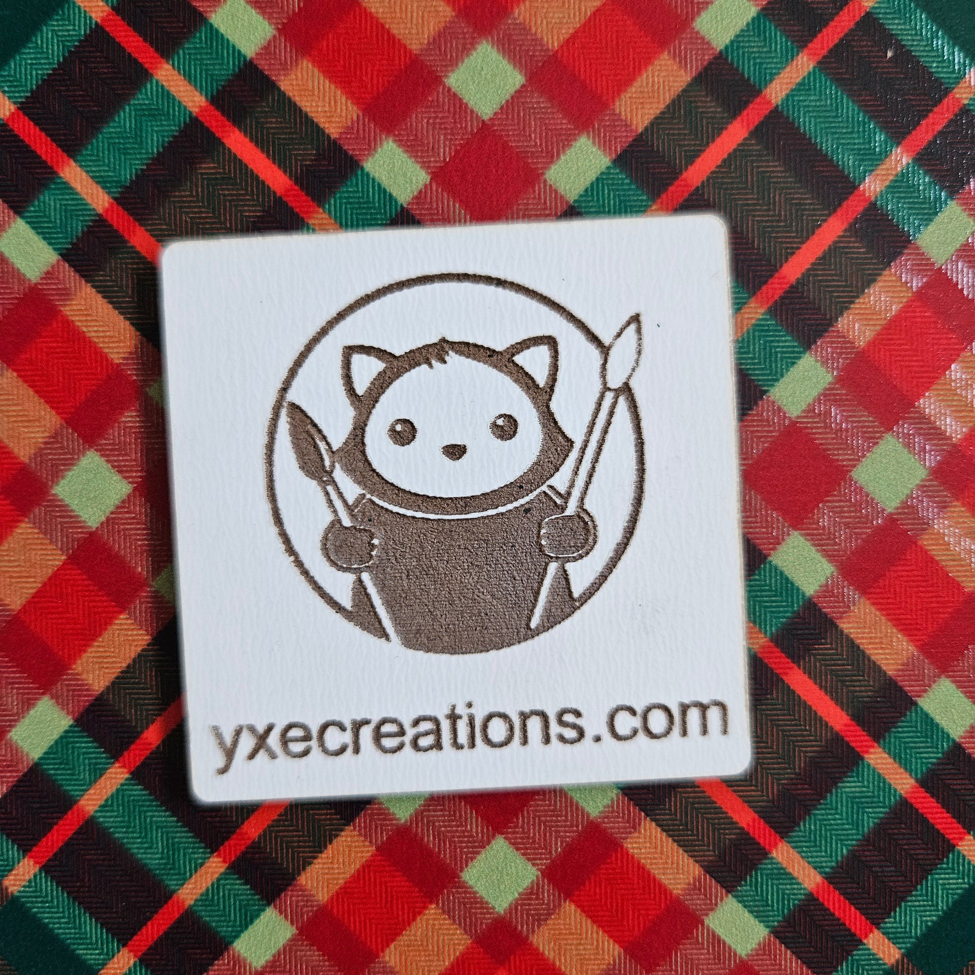 Next Level Sheet - Printed Acrylic and Plywood Sheets - Green and Red Plaid - Close Up