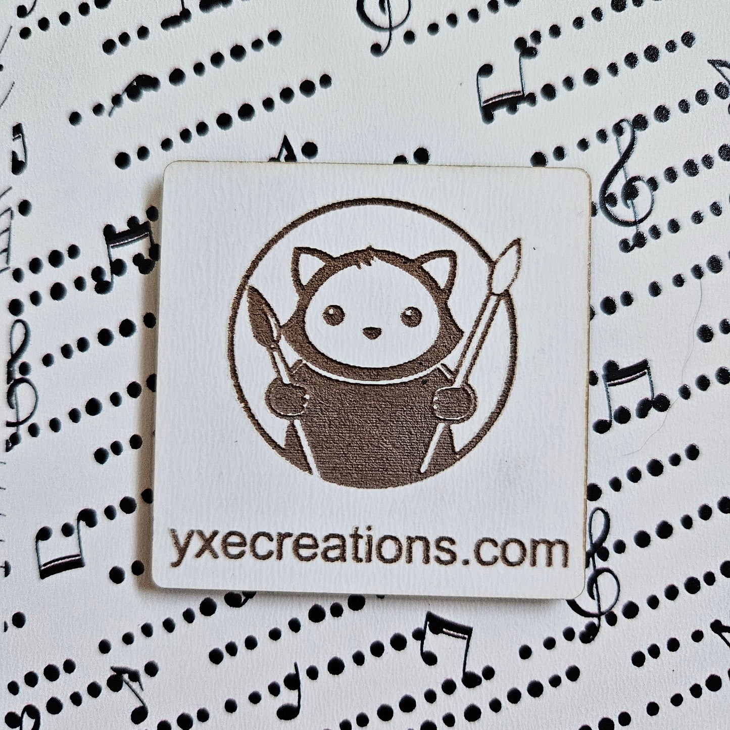 Next Level Sheet - Printed Acrylic and Plywood Sheets - Music Dots - Close Up