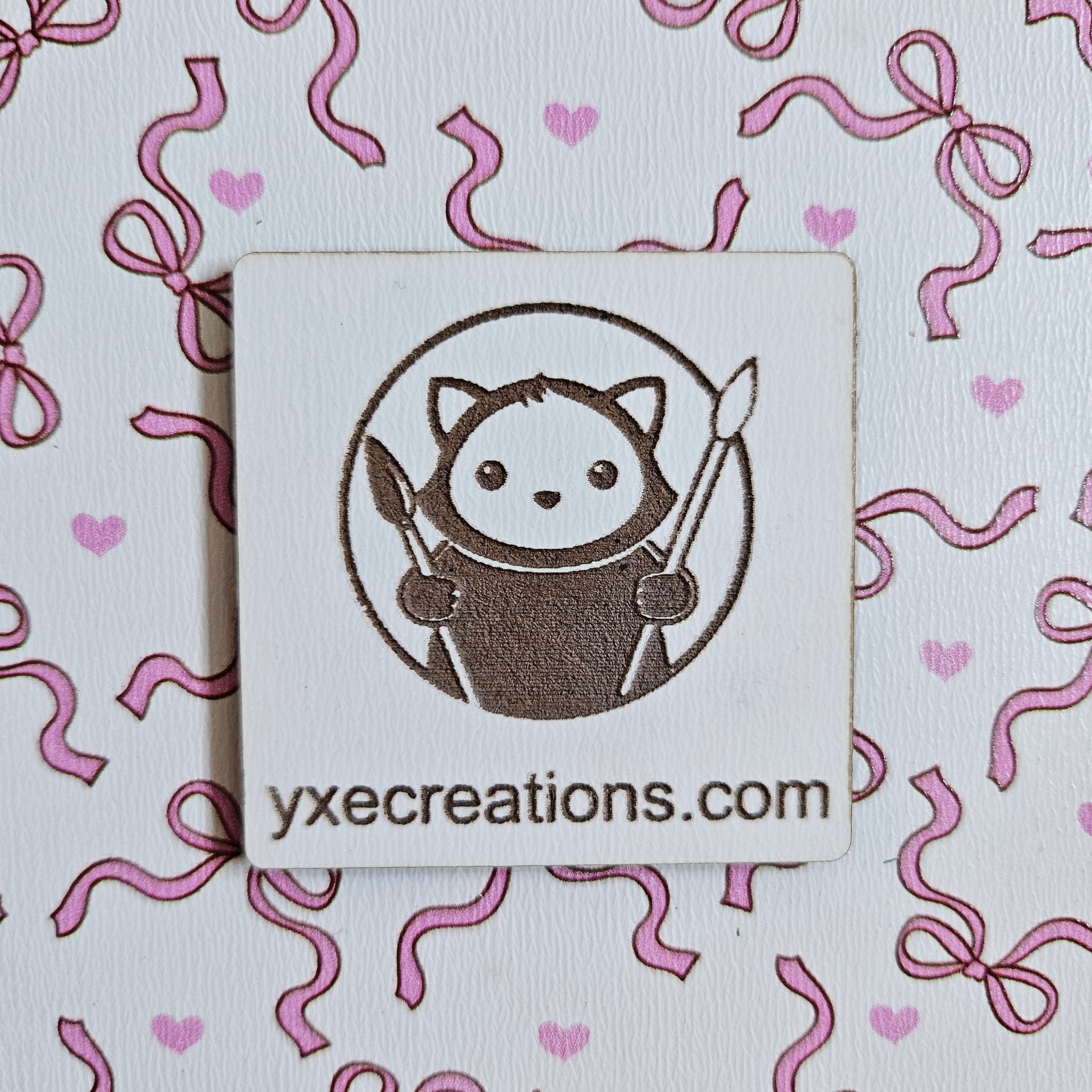 Next Level Sheet - Printed Acrylic and Plywood Sheets - Pink Hearts and Bows - Close Up