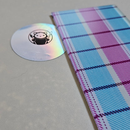Next Level Sheet - Printed Acrylic and Plywood Sheets - Pink and Blue Plaid Close Up