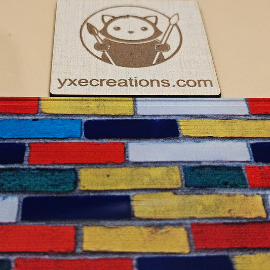 Next Level Sheet - Printed Acrylic and Plywood Sheets - Rainbow Bricks Horizontal
